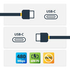 StarTech.com 3ft (1m) USB-C Charging Cable, Charge & Sync, 60W (3A) PD, USB 2.0 Laptop Charger Cable - White USB C Charging Cord