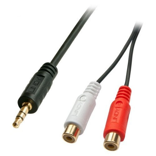 Lindy 0.25m AV Adapter Cable - 3.5mm Male to 2 x RCA Female