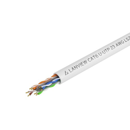 Lanview LVN122114 networking cable White 305 m Cat6 U/UTP (UTP) Round