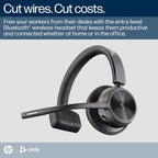 HP Poly Voyager 4310 Microsoft Teams Certified Headset +BT700 dongle +Charging Stand