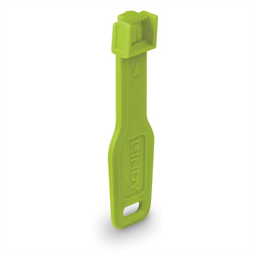 Lindy RJ45 Port Locks Green, 10x + 1 Key