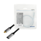 LogiLink CUA0105 USB cable USB 3.2 Gen 2 (3.1 Gen 2) 0.5 m USB C Black, Grey