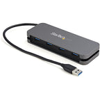 StarTech.com 4 Port USB 3.0 Hub - USB-A to 4x USB-A - SuperSpeed 5Gbps Portable USB 3.2 Gen 1 Type-A Hub - USB Bus Powered - Laptop/Desktop USB Hub with Long Cable 28cm & Cable Management