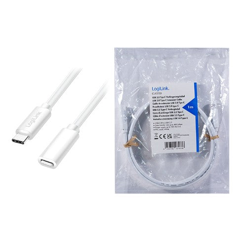 LogiLink CU0222 USB cable USB 2.0 3 m USB C White