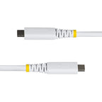 StarTech.com 1m (3ft) USB4 Cable, 40Gbps, USB-IF Certified USB-C Cable, 240W PD, 8K 60Hz/4K 240Hz DP2.1 DP40, TPE Jacket, Thunderbolt 4 Compatible - White USB-C Cord