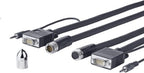 Vivolink PROVGASCW15 VGA cable 15 m VGA (D-Sub) + 3.5mm Black