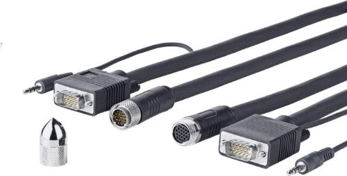 Vivolink PROVGASCW15 VGA cable 15 m VGA (D-Sub) + 3.5mm Black