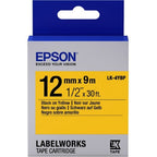 Epson C53S654008/LK-4YBP DirectLabel-etikettes black on yellow 12mm x 9m for Epson LabelWorks 4-18mm/36mm/6-12mm/6-18mm/6-24mm