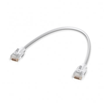Ubiquiti UACC-Cable-Patch-EL-C6A-0.3M-W networking cable Translucent, White Cat6a