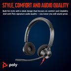 HP Poly Blackwire 3320 Stereo USB-C Headset +USB-C/A Adapter