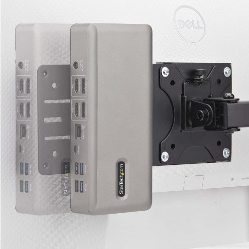 StarTech.com VESA Mounting Bracket for NUC/Thin Clients or Laptop Docking Stations, VESA 75x75/100x100 Compatible Extension Plate For Mini PC