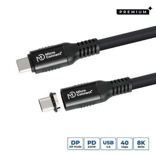 Microconnect MC-LS-USB4CC1.0 USB cable USB4 Gen 3x2 1 m USB C 240 W Black