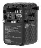 Verbatim Charge 'n' Travel 100W Universal Travel Adapter with retractable cable Black