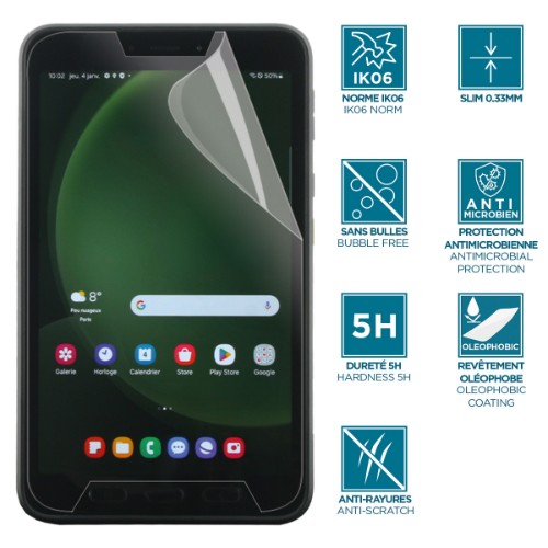 Mobilis 036315 Screen Protector Anti-Shock IK06 - Clear for Galaxy Tab Active5 8''