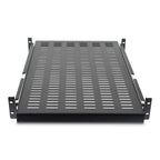 StarTech.com 2U Sliding Server Rack Mount Shelf - 20 to 30in Adjustable Mounting Depth - Vented - 50lb - Heavy Duty Universal 19” Rack Shelf for Equipment Rack - 24in Deep