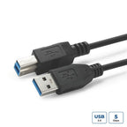 Microconnect USB3.0AB3B USB cable USB 3.2 Gen 1 (3.1 Gen 1) 3 m USB A USB B Black