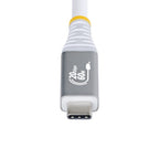 StarTech.com 3m (10ft) USB4 Cable, 20Gbps, USB-IF Certified USB-C Cable, 60W PD, 4K 120Hz DP 2.1, TPE Jacket, White USB-C Cord