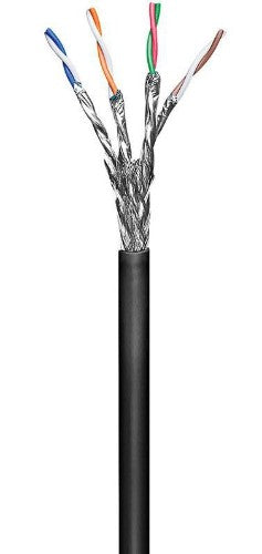 Microconnect KAB028-100 networking cable Black 100 m Cat6 S/FTP (S-STP) Round