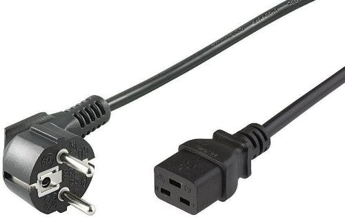 Microconnect PE0771901 power cable Black 1 m Power plug type E+F C19 coupler