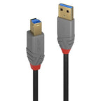 Lindy 3m USB 3.2 Type A to B Cable, 5Gbps, Anthra Line