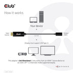 CLUB3D HDMI to USB Type-C 4K60Hz Active Adapter M/F