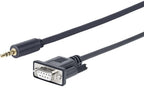 Vivolink PROMJDSUB9-25 serial cable Black 25 m 3.5mm
