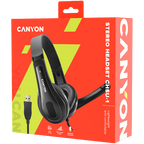Canyon CNS-CHSU1B headphones/headset Wired Head-band Calls/Music USB Type-A Black