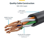 StarTech.com 10m Yellow Slim CAT6 Ethernet Cable, Snagless, 100W PoE, UTP, LSZH, 28AWG Pure Bare Copper Wire, Slim RJ45 Network Patch Cord w/Strain Reliefs, Individually Tested