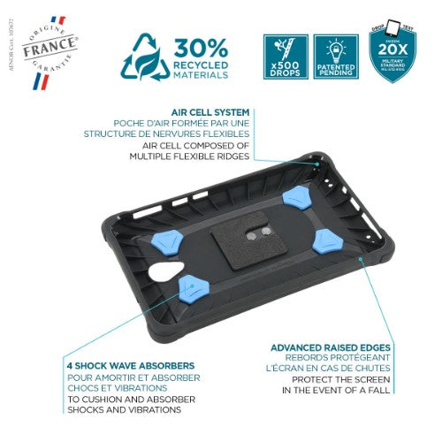 Mobilis 067014 PROTECH - Case + 360° rotating handstrap + kickstand for Galaxy Tab Active5 8''