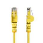 StarTech.com 1m Yellow Slim CAT6 Ethernet Cable, Snagless, 100W PoE, UTP, LSZH, 28AWG Pure Bare Copper Wire, Slim RJ45 Network Patch Cord w/Strain Reliefs, Individually Tested
