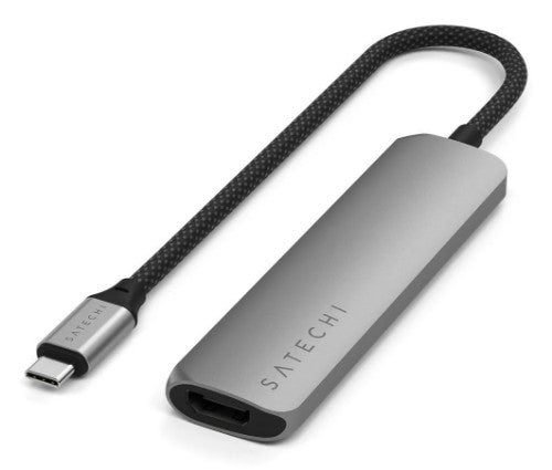 Satechi ST-P4SM interface hub USB Type-C 10000 Mbit/s Grey