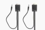 Microconnect MONGG10BMJ video cable adapter 10 m VGA (D-Sub) + 3.5mm Black