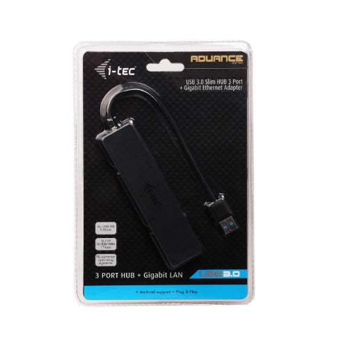 i-tec Advance USB 3.0 Slim HUB 3 Port + Gigabit Ethernet Adapter