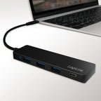 LogiLink UA0311 interface hub USB 3.2 Gen 1 (3.1 Gen 1) Type-C 5000 Mbit/s Black