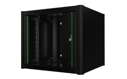 Lanview RWM09U56BL rack cabinet 9U Wall mounted rack Black