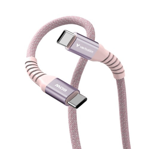 Verbatim Sync & Charge Magnetic Cable - 60W USB-C to USB-C 120 cm Pink