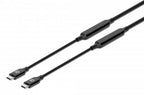 Manhattan USB-C to USB-C Cable, 5m, Active, Male to Male, Black, 10 Gbps (USB 3.2 Gen2 aka USB 3.1), 3A (fast charging), SuperSpeed+ USB, Lifetime Warranty