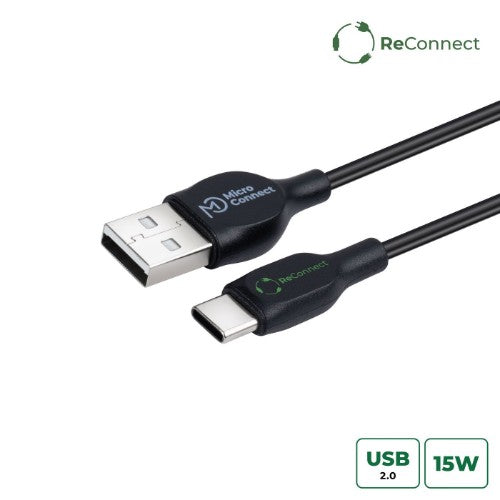Microconnect ECO-USB3.1CCHAR3B USB cable USB 2.0 3 m USB A USB C Black