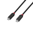 Lindy 0.5m USB4 240W Type C Cable, Black Line