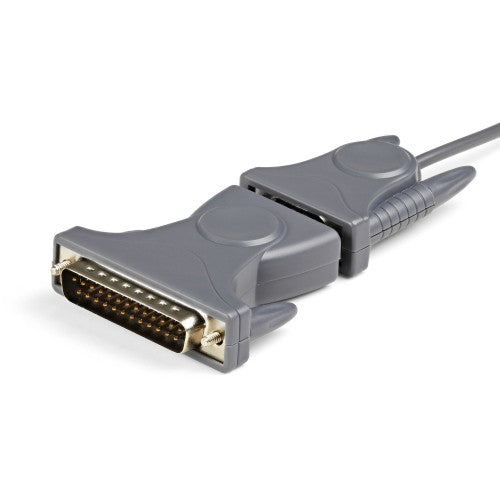 StarTech.com 3ft (91cm) 1-Port USB to Serial Cable, DB9/DB25 RS232 to USB Converter, Prolific, USB to Serial Adapter