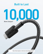 Anker 322 USB cable 1.8 m USB A USB C 0.48 Gbit/s Black