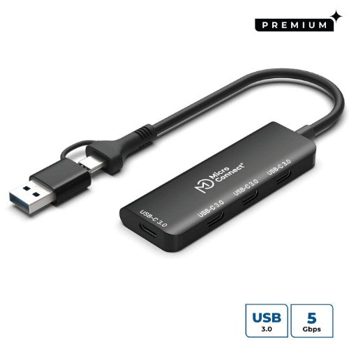 Microconnect UC0070-5G-USB-C-4IN1-C interface hub USB 3.2 Gen 2 (3.1 Gen 2) Type-C 5000 Mbit/s Silver