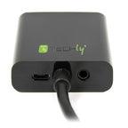 Techly IDATA-HDMI-VGA2AU video cable adapter 0.15 m VGA+3.5mm+Micro USB Black
