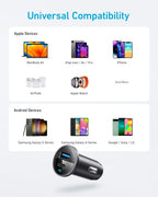 Anker A2735G11 mobile device charger Headphones, Smartphone, Tablet, Universal Black Cigar lighter Auto