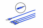 Microconnect MC-USBA-3WAY USB cable 1.2 m Blue