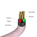 Verbatim Sync & Charge Magnetic Cable - 60W USB-C to USB-C 120 cm Pink
