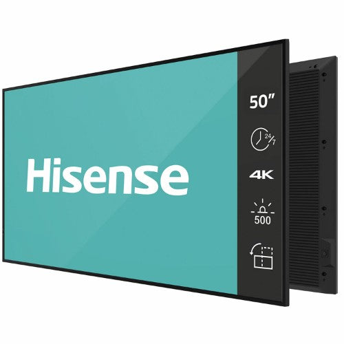 Hisense 50DM66D Signage Display 127 cm (50") Wi-Fi 500 cd/m² 4K Ultra HD Black Built-in processor Android 11