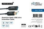 Microconnect USB3.0AAF20AOP USB cable USB 3.2 Gen 1 (3.1 Gen 1) 20 m USB A Black