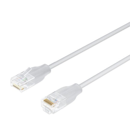 Lanview LightFlex CAT6 U/UTP 8M, White, TPE, Halogenfree networking cable
