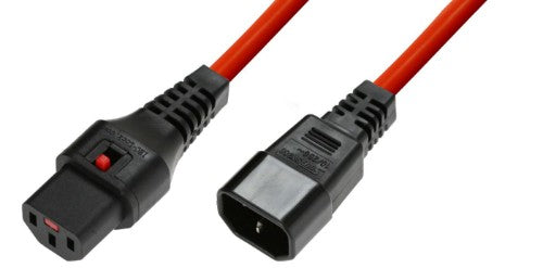 Microconnect MC-C13C14LOCK-0.5M power cable Black C13 coupler C14 coupler